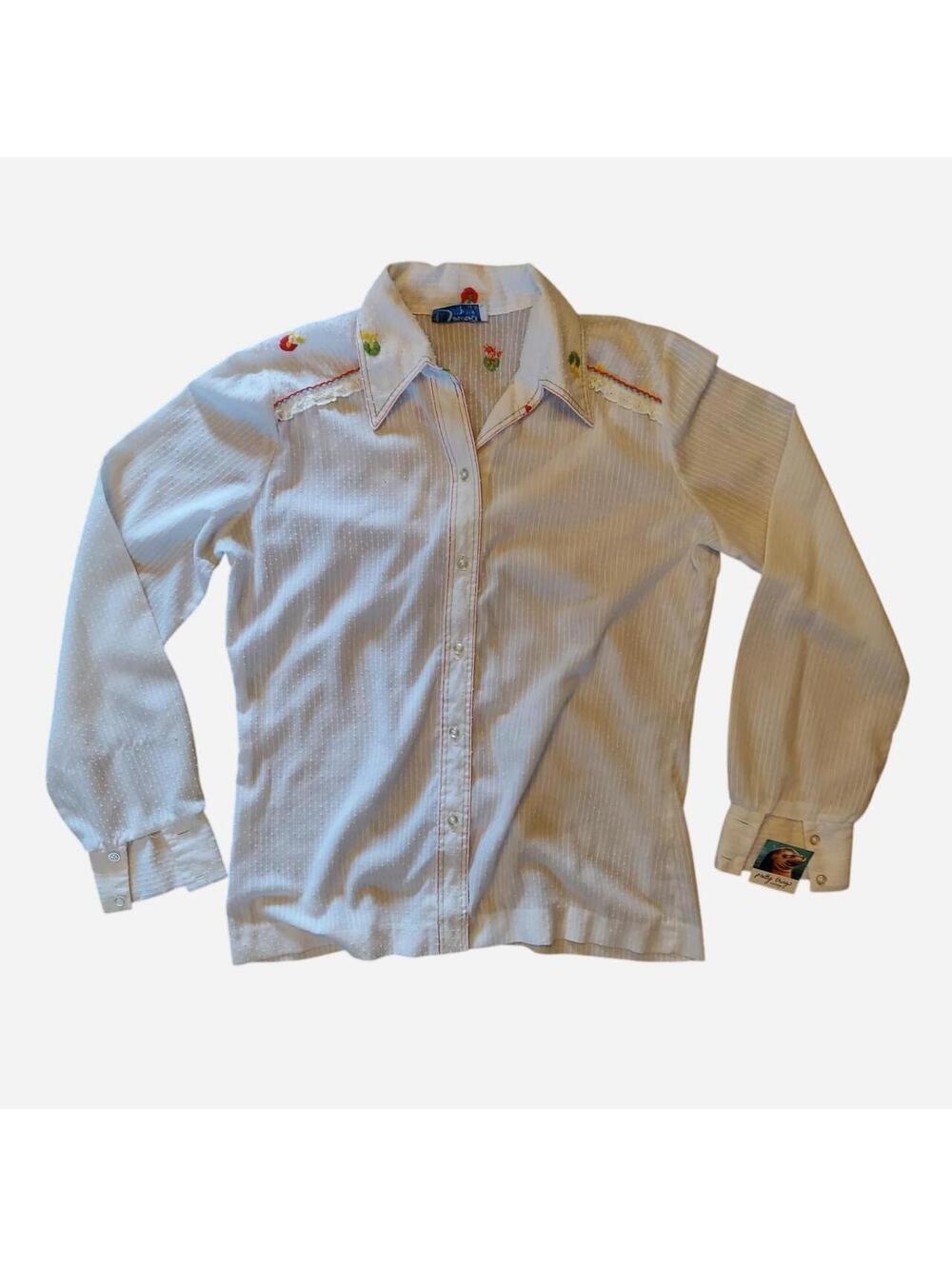 American Vintage Women's White and Multi Blous